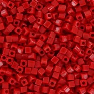 Miyuki square - cubes 1.8mm kralen - Opaque dark red SB18-408